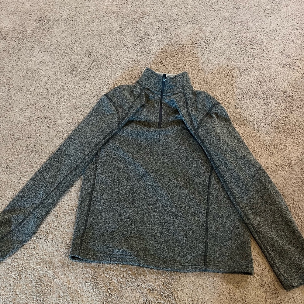 Eddie Bauer Charcoal and Black Knit Pullover
